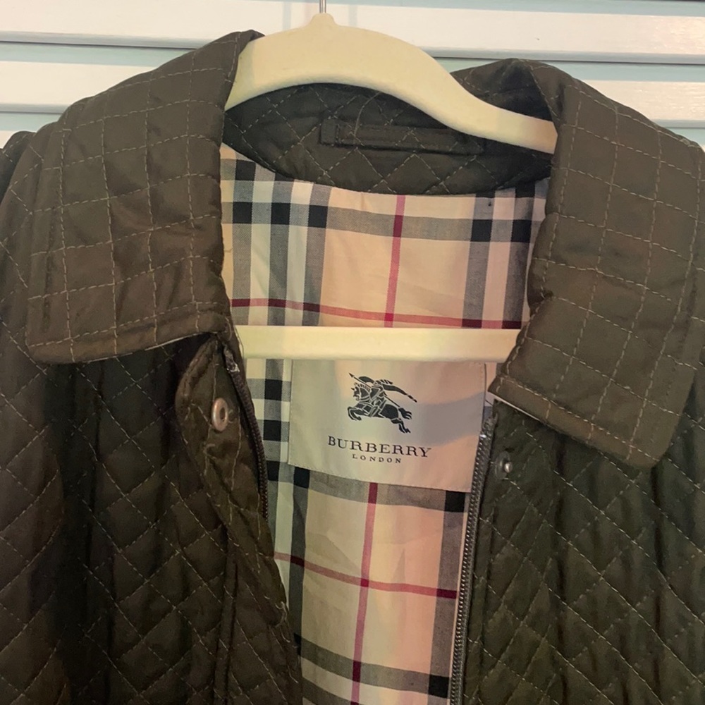 Burberry Olive Quilted Vest